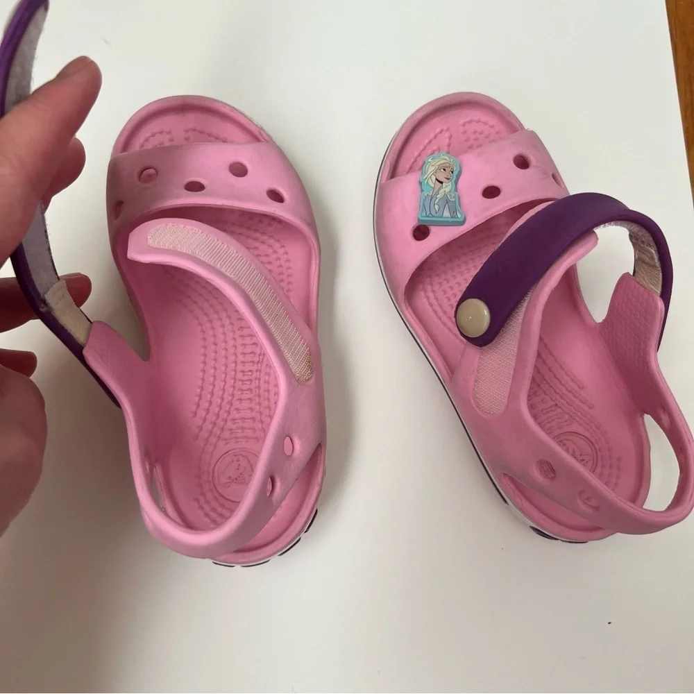 Crocs| Kids’ Bayaband Sandal Pink and Purple -Size 9